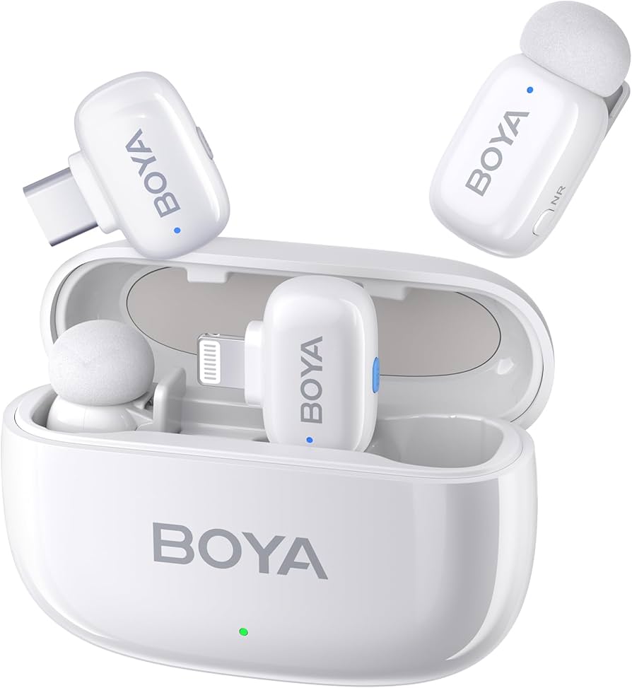 میکروفن بی سیم بویا Boya Mini 13 Combo (White) برای گوشی های آیفون و تایپ C
