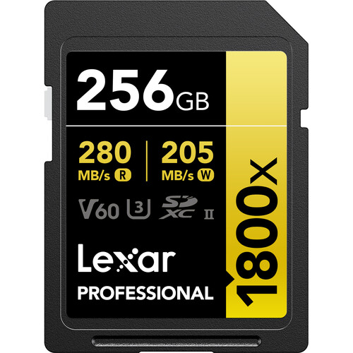 کارت حافظه لکسار Lexar 256GB Professional 1800x UHS-II SDXC
