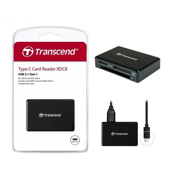 کارت ریدر ترانسد Transcend RDC8 USB 3.1 Gen 1 Card Reader (Black)