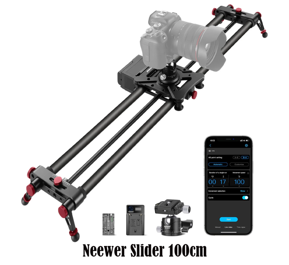 اسلایدر کربن 100 سانتی متر موتوردار نیور Neewer ER1-100