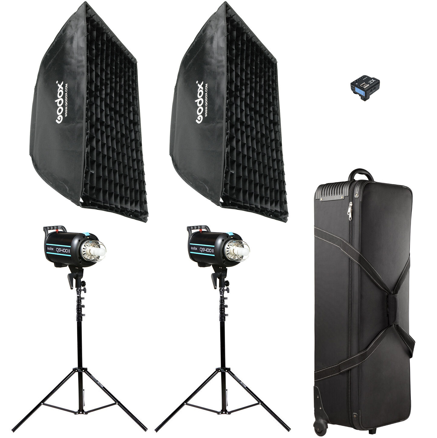 کیت فلاش دو شاخه نورپردازی Godox QS400II 2-Light Studio Flash Kit