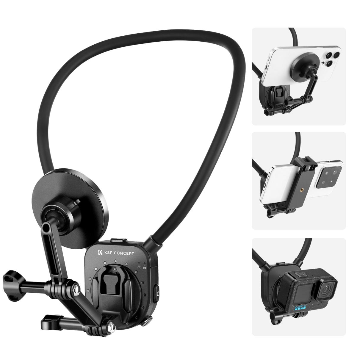 نگه دارنده گردنی موبایل و دوربین اکشن K&F Concept Magnetic Neck Phone SKU.2288