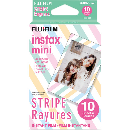 کاغذ دوربین چاپ سریع فوجی فیلم Fujifilm instaxi mini Stripe Instant Film (10 Exposures)