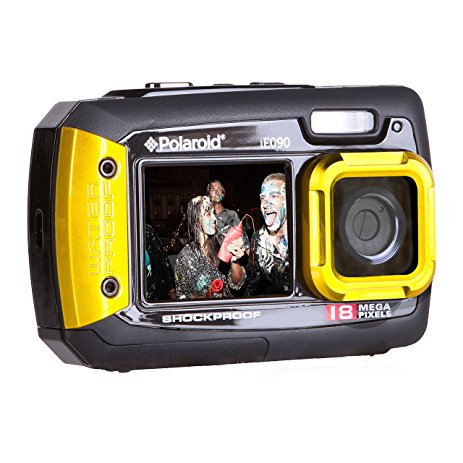 Polaroid IE090-YEL Waterproof Digital Camera with 2.7" LCD (Yellow)