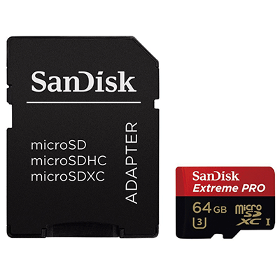 SanDisk Extreme Pro 64GB microSDXC Memory Card UHS-I 633X
