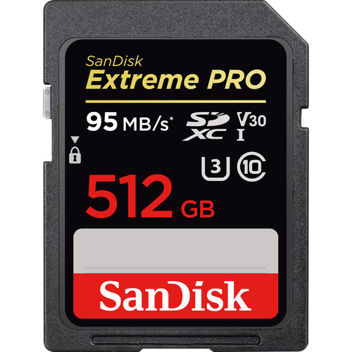 SanDisk 512GB Extreme PRO UHS-I SDXC Memory Card (V30)