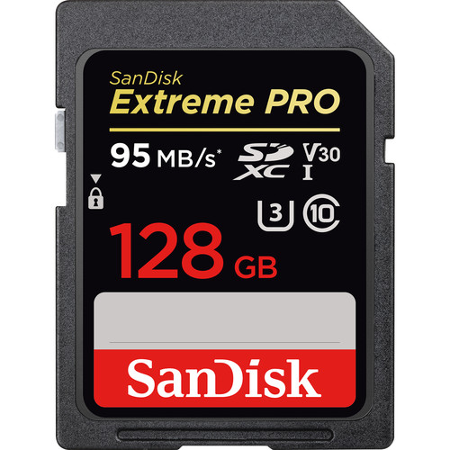 SanDisk 128GB Extreme PRO UHS-I SDXC Memory Card 633X (V30)