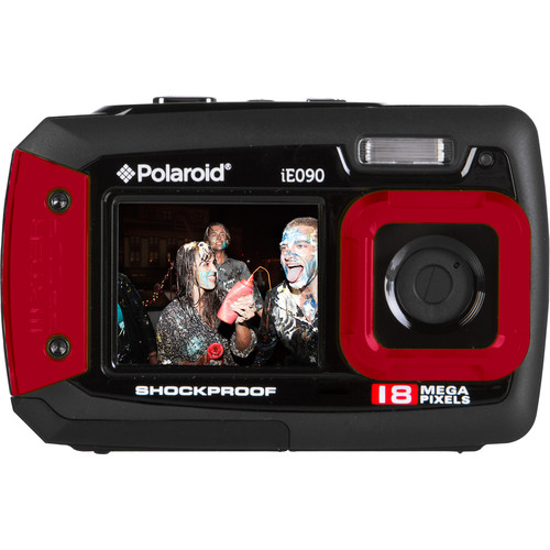 Polaroid IE090-RED Waterproof Digital Camera with 2.7" LCD (Red)