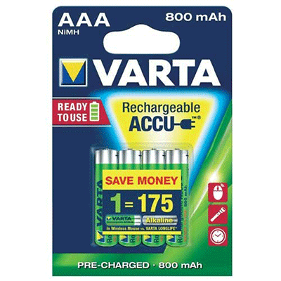 VARTA Rechargeable Batteries AAA 800mAh