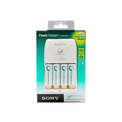 Sony BCG34HH4KN Charger with Four 2100 mAh AA Battery