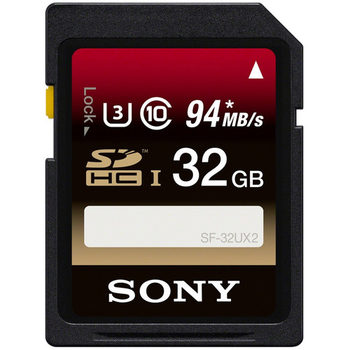 Sony 32GB High Speed UHS-I SDHC U3 Memory Card (Class 10)