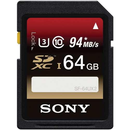 Sony 64GB High Speed UHS-I SDXC U3 Memory Card (Class 10)