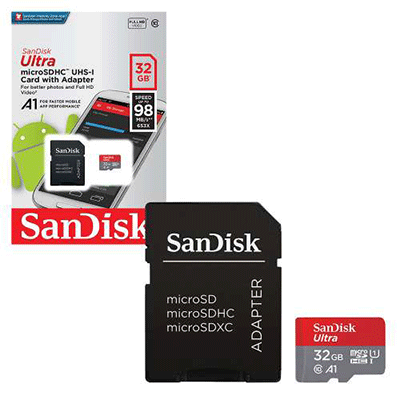 کارت میکرو اس دی 32 گیگ Sandisk Ultra microSDHC Card 98MB/s 32GB 653X
