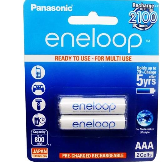 باتری نیم قلمی شارژی پاناسونیک Panasonic Eneloop AAA 2cells 800mAh Rechargeable Battery