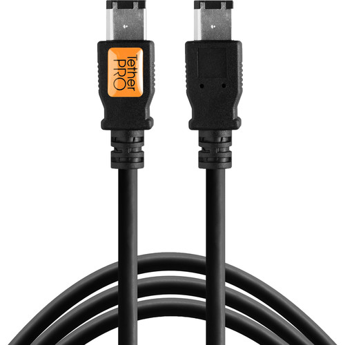 کابل  Tether Tools 15' TetherPro FireWire 400 6-Pin to 6-Pin Cable (Black):FW44BLK 