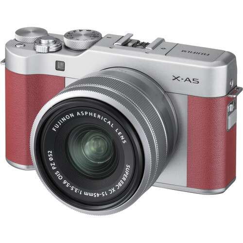 کیت دوربین بدون آینه فوجی فیلم FUJIFILM X-A5 Mirrorless Digital Camera with 15-45mm Lens (Pink)