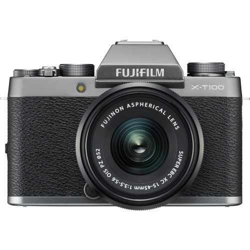 کیت دوربین بدون آینه فوجی فیلم FUJIFILM X-T100 with 15-45mm Lens (Dark Silver)