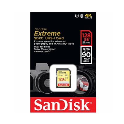 کارت حافظه 128 گیگ SanDisk Extreme 600X 90MB/S 128GB SDXC