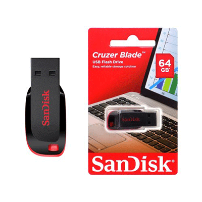 فلاش مموری 64 گیگ SANDISK CRUZER BLADE 64GB USB FLASH DRIVE