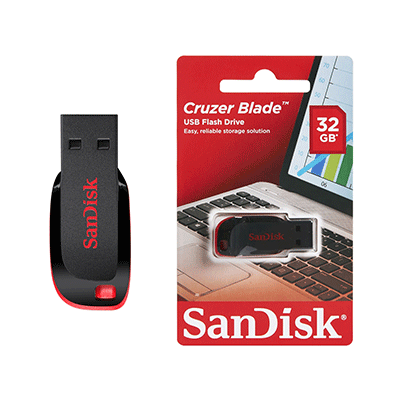 فلاش مموری 32 گیگ SANDISK CRUZER BLADE 32GB USB FLASH DRIVE