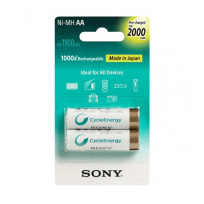 باتری سونی قلمی شارژی  2 عددی Sony NiMH 2000mAh AA Rechargeable Battery  