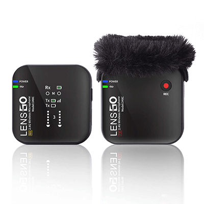 میکروفن بی سیم لنزگو Lensgo 348C 2.4G 1v1 Wireless Microphone