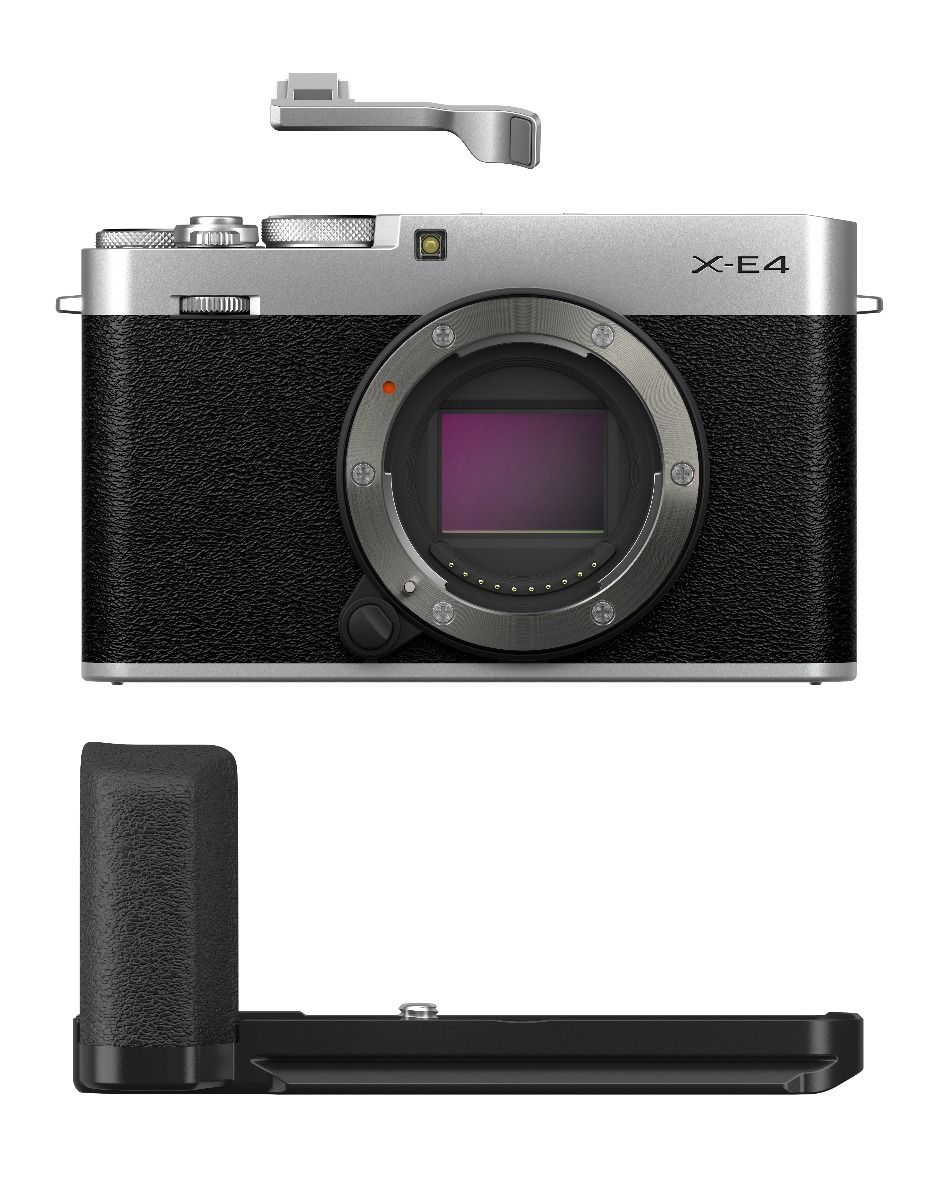 بدنه دوربین فوجی فیلم FUJIFILM X-E4 with Metal Hand Grip & Thumb Rest Silver