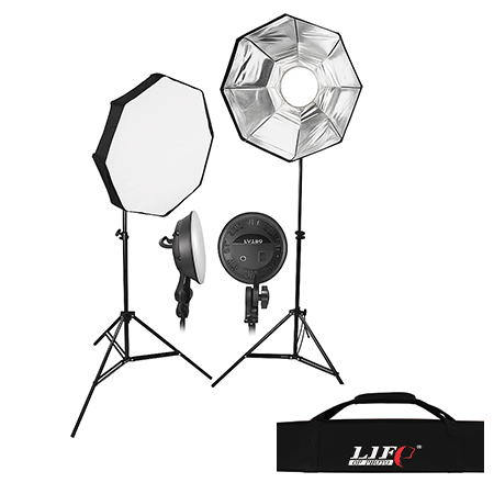 کیت نور ال ای دی LIFE OF PHOTO LV-460 40w portable octabox 60cm 2kit
