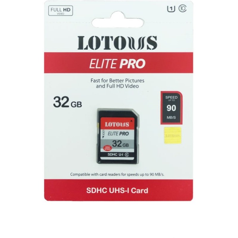کارت 32 گیگ حافظه لوتوس Lotous SDHC 32GB ELITE PRO U3 Class 10