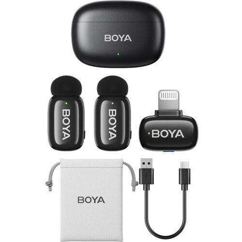 میکروفن بی سیم بویا Boya Mini 15 (Black) برای گوشی های پورت لایتنیگ (آیفون)