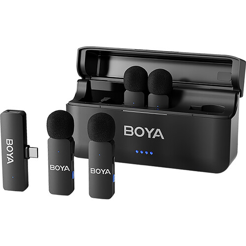 میکروفون بی سیم چهار کانال BOYA BY-V4U with USB-C Connector for Mobile Devices (2.4 GHz)