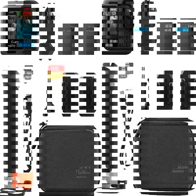 کیت دوربین گوپرو GoPro HERO13 Black Accessory Bundle (کیف،رم میکرو 64، هدنل بار ، مانت چسبی و باتری اضافه)