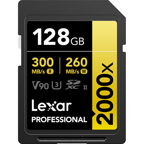 کارت حافظه لکسار 128 گیگ Lexar 128GB Professional 2000x UHS-II SDXC