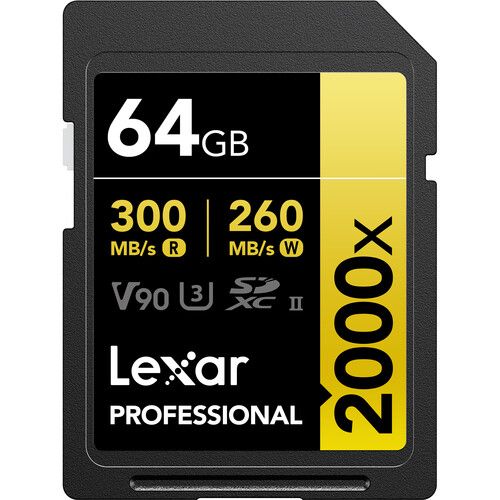 کارت حافظه لکسار 64 گیگ Lexar 64GB Professional 2000x UHS-II SDXC