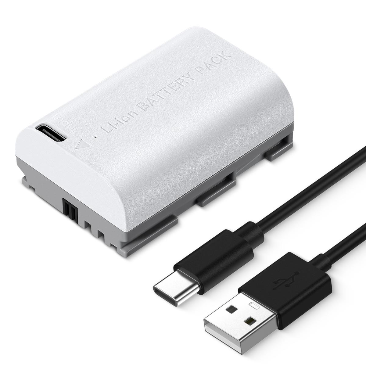 باتری کی اند اف K&F Concept LP-E6NH Type-C Fast Charging (2600mAh)