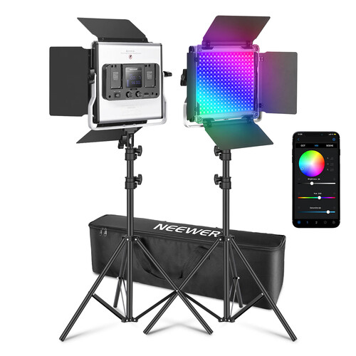 کیت نور ال ای دی Neewer 660 PRO II RGB LED Light Panel (2-Light Kit)