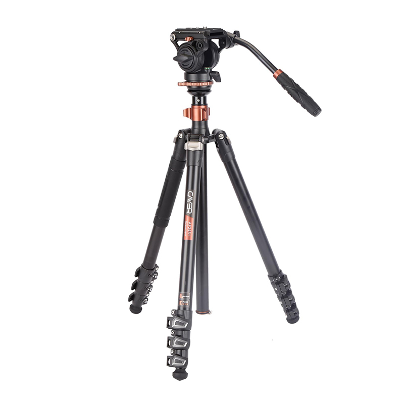 سه پایه فیلم برداری کایر Cayer AF2451 Aluminum Tripod with H4 Fluid Head