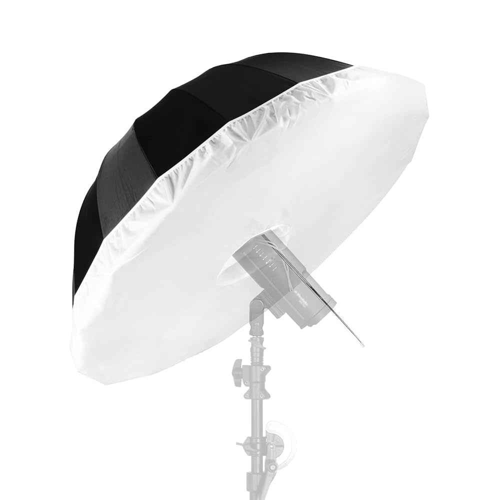 چتر عمیق داخل سفید(Parabolic Reflective Studio Umbrella White(165cm به همراه دیفیوزر