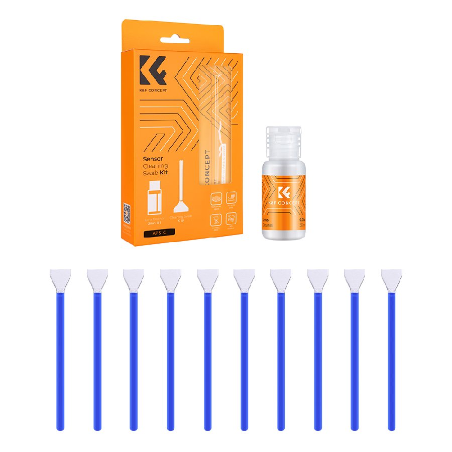 کیت پارو دوربین و محلول تمیز کننده کی اند اف K&F Concept 16mm Camera APS-C Sensor Cleaning Swab Kit 