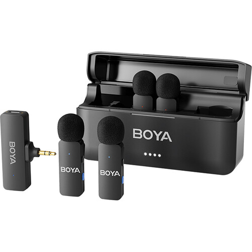 میکروفن 4 فرستنده بی سیم بویا BOYA BY-V4 with 3.5mm TRSfor Cameras & Smartphones 