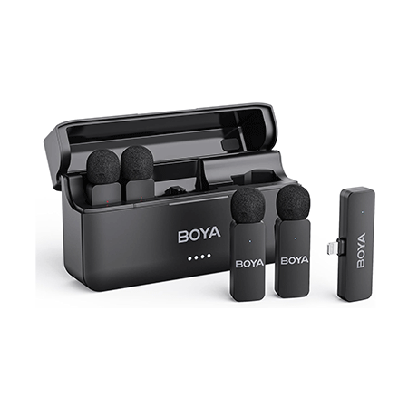میکروفن چهار فرستنده بویا BOYA BY-V4D Microphone Wireless for iPhone with Lightning