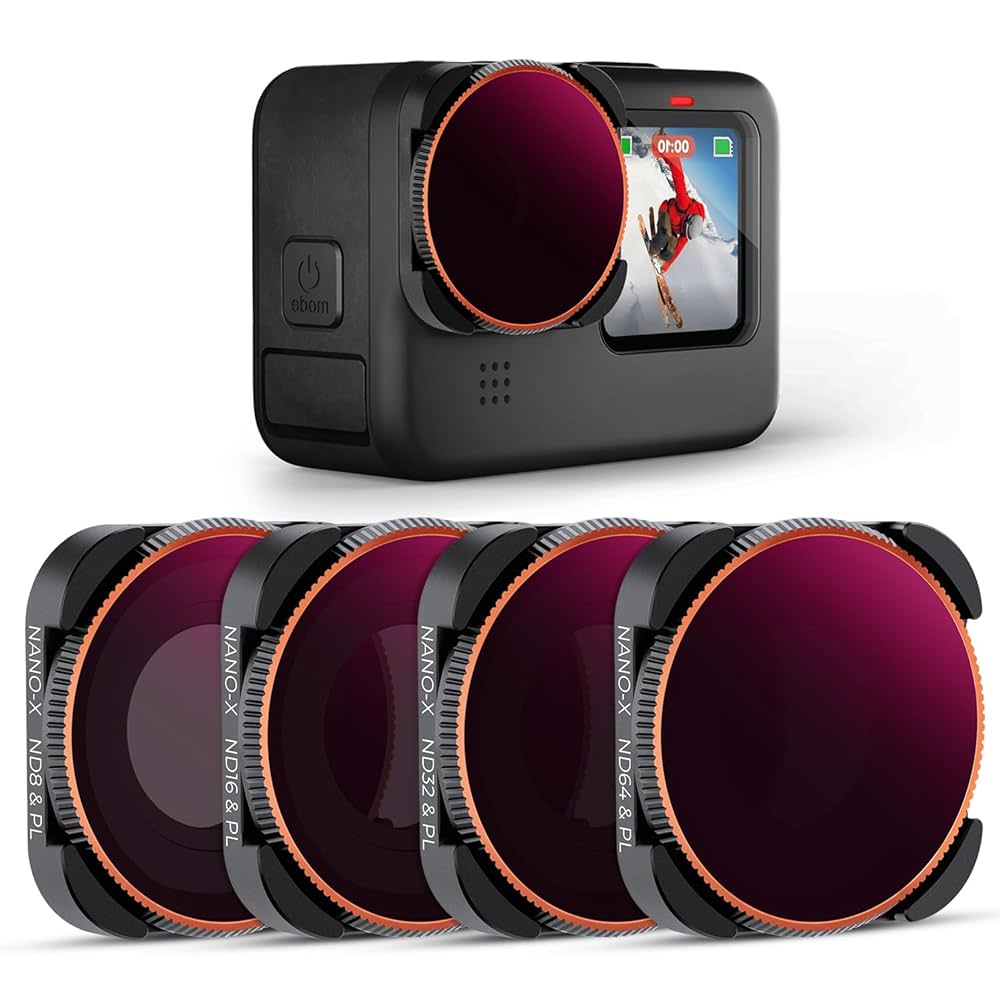 کیت فیلتر گوپرو K&F Concept ND8/PL+ND16/PL+ND32/PL+ND64 Compatible with GoPro Hero 9,10,11,12,13 SKU:1954