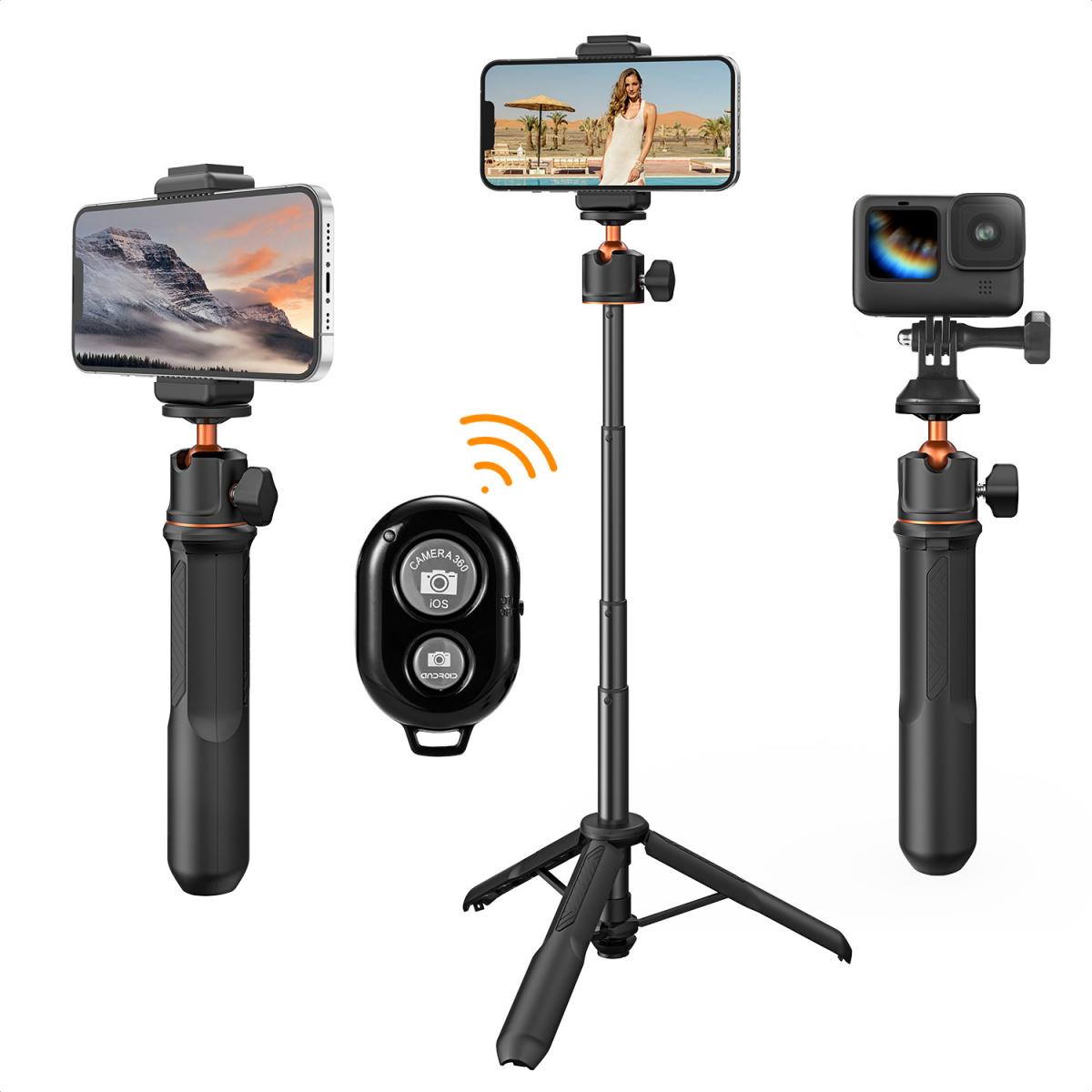 مونوپاد سه پایه رومیزی کی اند اف K&F Concept 60cm 3 in 1 selfie stick SKU: KF09.135