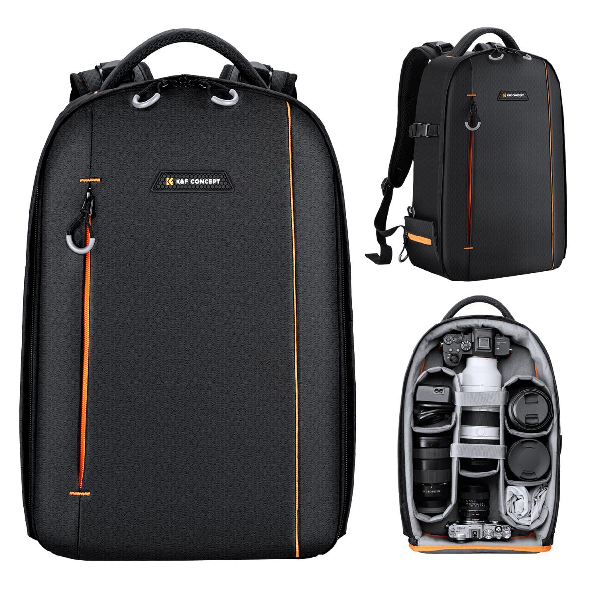 کیف کوله پشتی K&F Concept Nature Wander 05 (Black Orange) SKU: KF13.140