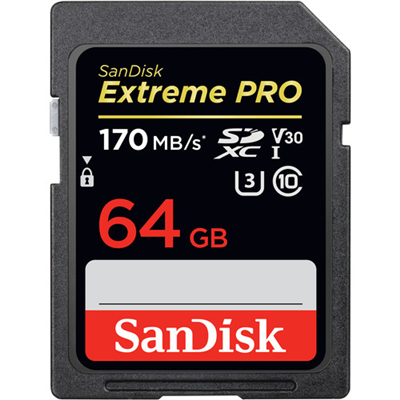 کارت حافظه اس دی سن دیسک SanDisk 64GB Extreme PRO UHS-I SDXC Memory Card 170MB/s دست دوم
