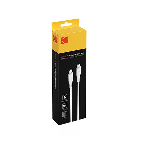 کابل شارژ و انتقال داده Kodak USB-C to Type-C مدل 5917 سفید