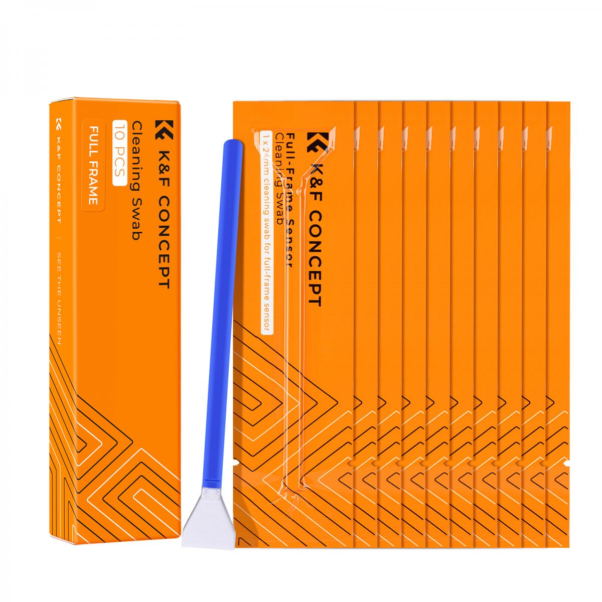 کیت پاروی تمیز کننده سنسور K&F Concept 10Pcs Cleaning Stick Set Full Frame SKU.1698