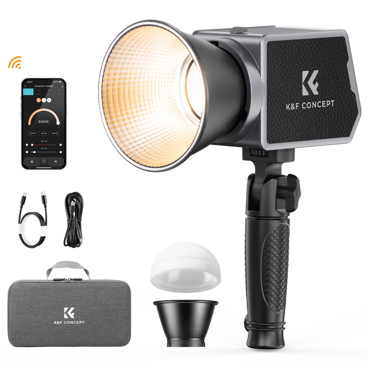نور ثابت کی اند اف K&F Concept PL-60B 60W COB Video Light SKU: KF34.045